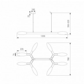 Люстра на штанге Eurosvet Covalent 30180 черный в Набережных Челнах - naberezhnye-chelny.ok-mebel.com | фото 3