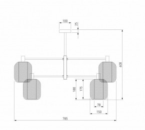 Люстра на штанге Eurosvet Voile 30191/6 черный в Набережных Челнах - naberezhnye-chelny.ok-mebel.com | фото 3