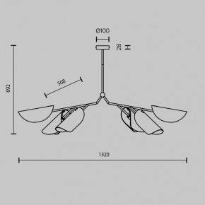 Люстра на штанге Maytoni Organic MOD225PL-06B в Набережных Челнах - naberezhnye-chelny.ok-mebel.com | фото 4