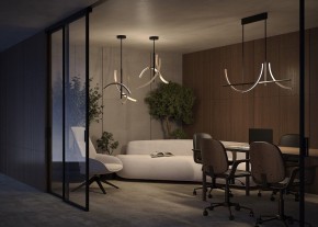 Люстра на штанге Maytoni Wabi MOD428PL-L27BK в Набережных Челнах - naberezhnye-chelny.ok-mebel.com | фото 6