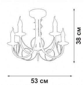 Люстра на штанге Vitaluce V3035 V3035-0/5PL в Набережных Челнах - naberezhnye-chelny.ok-mebel.com | фото 3