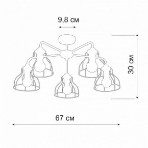 Люстра на штанге Vitaluce V3102 V3102-0/5PL в Набережных Челнах - naberezhnye-chelny.ok-mebel.com | фото 2