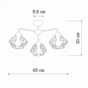 Люстра на штанге Vitaluce V4258 V4258-0/3PL в Набережных Челнах - naberezhnye-chelny.ok-mebel.com | фото 2