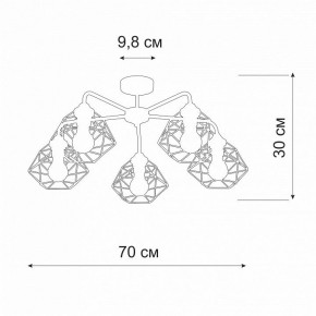 Люстра на штанге Vitaluce V4258 V4258-0/5PL в Набережных Челнах - naberezhnye-chelny.ok-mebel.com | фото 2