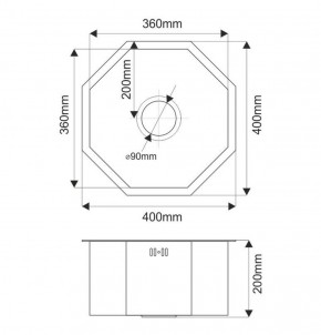 Мойка D400G Octavia MELANA Profline 1,2/200 ЗОЛОТО врезная фигурная D400G в Набережных Челнах - naberezhnye-chelny.ok-mebel.com | фото 3