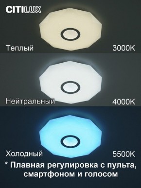 Накладной светильник Citilux Диамант Смарт CL713A30G в Набережных Челнах - naberezhnye-chelny.ok-mebel.com | фото 4