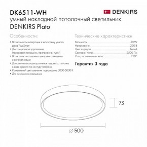 Накладной светильник Denkirs PLATO DK6511-WH/1 в Набережных Челнах - naberezhnye-chelny.ok-mebel.com | фото 10