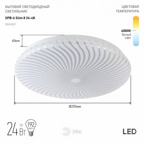 Накладной светильник Эра Slim SPB-6 Slim 8 24-4K в Набережных Челнах - naberezhnye-chelny.ok-mebel.com | фото 2