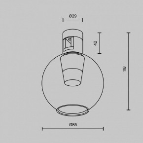 Накладной светильник Maytoni Bubble TR148-1-3W4K-B в Набережных Челнах - naberezhnye-chelny.ok-mebel.com | фото 6