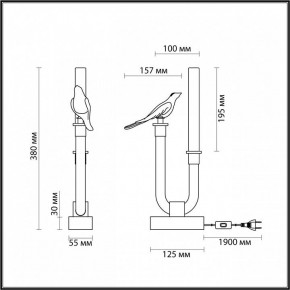 Настольная лампа декоративная Odeon Light Lark 5431/2TL в Набережных Челнах - naberezhnye-chelny.ok-mebel.com | фото 4