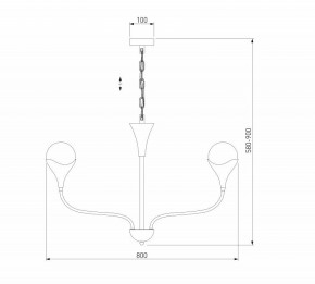 Подвесная люстра Eurosvet Calyx 60169/6 никель в Набережных Челнах - naberezhnye-chelny.ok-mebel.com | фото 3