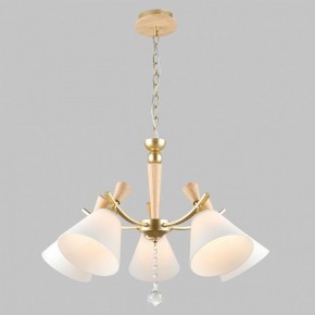 Подвесная люстра Imex MD.6132 MD.6132-5-P-GD+WOOD в Набережных Челнах - naberezhnye-chelny.ok-mebel.com | фото 2