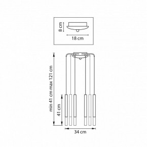 Подвесная люстра Lightstar Tubo L8T747133 в Набережных Челнах - naberezhnye-chelny.ok-mebel.com | фото 3