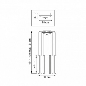 Подвесная люстра Lightstar Tubo L8T747247 в Набережных Челнах - naberezhnye-chelny.ok-mebel.com | фото 3
