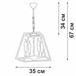 Подвесная люстра Vitaluce V4237 V4237-0/4 в Набережных Челнах - naberezhnye-chelny.ok-mebel.com | фото 3