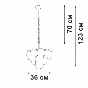 Подвесная люстра Vitaluce V5888 V5888-8/7 в Набережных Челнах - naberezhnye-chelny.ok-mebel.com | фото 3