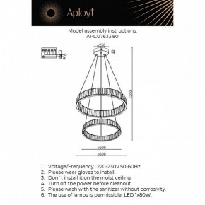 Подвесной светильник Aployt Oriann APL.076.13.80 в Набережных Челнах - naberezhnye-chelny.ok-mebel.com | фото 2