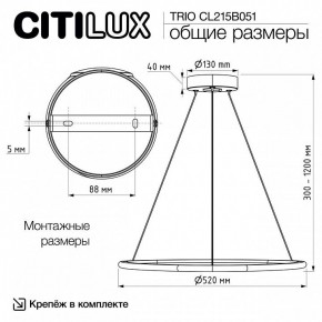 Подвесной светильник Citilux Trio CL215B051 в Набережных Челнах - naberezhnye-chelny.ok-mebel.com | фото 8