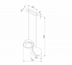 Подвесной светильник Eurosvet Emisfero 50083/2 LED золото в Набережных Челнах - naberezhnye-chelny.ok-mebel.com | фото 4