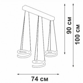 Подвесной светильник Vitaluce V3047 V3047-1/3S в Набережных Челнах - naberezhnye-chelny.ok-mebel.com | фото 4