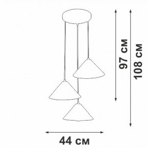 Подвесной светильник Vitaluce V3093 V3093-0/3S в Набережных Челнах - naberezhnye-chelny.ok-mebel.com | фото 2