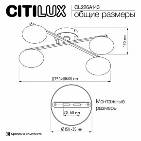 Потолочная люстра Citilux Atman Smart CL226A143 в Набережных Челнах - naberezhnye-chelny.ok-mebel.com | фото 10