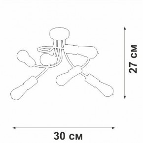 Потолочная люстра Vitaluce V3928 V3928-1/6PL в Набережных Челнах - naberezhnye-chelny.ok-mebel.com | фото 4