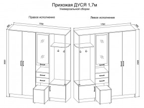 Прихожая Дуся 1.7 УНИ (Дуб Бунратти/Белый Бриллиант) в Набережных Челнах - naberezhnye-chelny.ok-mebel.com | фото 2