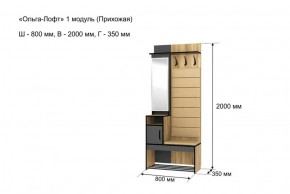 Прихожая "Ольга-Лофт 1" в Набережных Челнах - naberezhnye-chelny.ok-mebel.com | фото 4