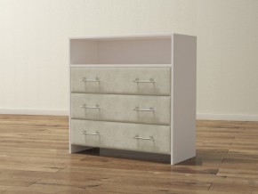 PROxSON Комод Varna (ЛДСП Белая+ткань Белый/Savana Milk (молочный)) 90x40 в Набережных Челнах - naberezhnye-chelny.ok-mebel.com | фото