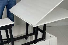 СЕКРЕТ Стол-трансформер (белый рамух) в Набережных Челнах - naberezhnye-chelny.ok-mebel.com | фото 6