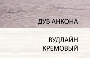 Шкаф 1D, OLIVIA, цвет вудлайн крем/дуб анкона в Набережных Челнах - naberezhnye-chelny.ok-mebel.com | фото 3