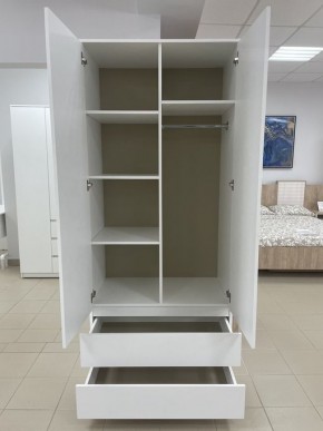 Шкаф 2-ств. с 2 ящиками "Бьянко" в Набережных Челнах - naberezhnye-chelny.ok-mebel.com | фото 2