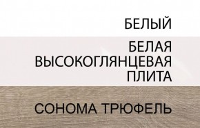 Шкаф 3D/TYP 22A, LINATE ,цвет белый/сонома трюфель в Набережных Челнах - naberezhnye-chelny.ok-mebel.com | фото 3