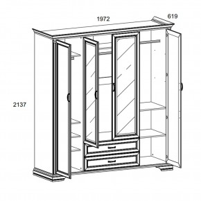 Шкаф 4D2S Z , MONAKO, цвет Сосна винтаж в Набережных Челнах - naberezhnye-chelny.ok-mebel.com | фото