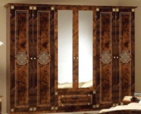 Шкаф 6-и дверный с зеркалами (02.146) Рома (орех) в Набережных Челнах - naberezhnye-chelny.ok-mebel.com | фото