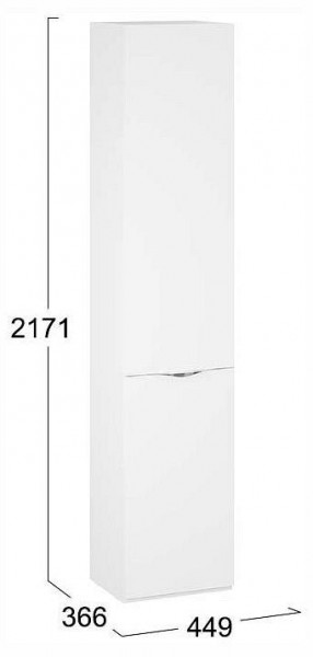 Шкаф для белья Глосс СМ-319.07.011 в Набережных Челнах - naberezhnye-chelny.ok-mebel.com | фото 4