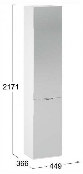 Шкаф для белья Глосс СМ-319.07.012 в Набережных Челнах - naberezhnye-chelny.ok-mebel.com | фото 4