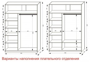 Шкаф-купе 1600 серии SOFT D6+D6+B2+PL3 (2 ящика+2штанги) профиль «Капучино» в Набережных Челнах - naberezhnye-chelny.ok-mebel.com | фото 8