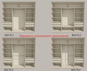 Шкаф-купе 2100 серии SOFT D2+D7+D3+B22+PL2 (по 2 ящика лев/прав+1штанга+1полка) профиль «Графит» в Набережных Челнах - naberezhnye-chelny.ok-mebel.com | фото 6