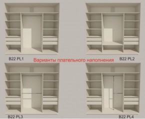 Шкаф-купе 2100 серии SOFT D7+D3+D3+B22+PL4 (по 2 ящика лев/прав+2штанги) профиль «Капучино» в Набережных Челнах - naberezhnye-chelny.ok-mebel.com | фото 6