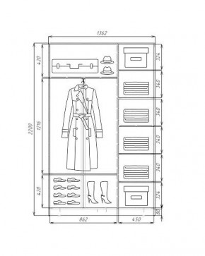 Шкаф-купе ХИТ 22-4-14-77 (420) в Набережных Челнах - naberezhnye-chelny.ok-mebel.com | фото 3