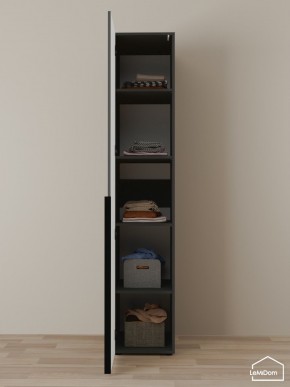 Шкаф Linnea MHR-1-2 2050х400х510 (Графит-М 11.1.25) в Набережных Челнах - naberezhnye-chelny.ok-mebel.com | фото 4
