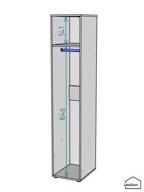 Шкаф Linnea MHR-1 2050х400х510 (ДВ-М 11.1.25) в Набережных Челнах - naberezhnye-chelny.ok-mebel.com | фото 3