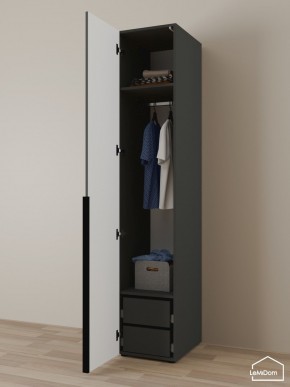 Шкаф Linnea MHR-1-3 2050х400х510 (Графит-М 11.1.25) в Набережных Челнах - naberezhnye-chelny.ok-mebel.com | фото 5
