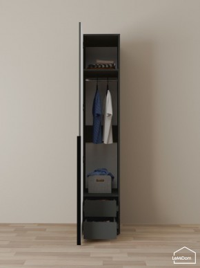 Шкаф Linnea MHR-1-3 2050х400х510 (Графит-М 11.1.25) в Набережных Челнах - naberezhnye-chelny.ok-mebel.com | фото 6