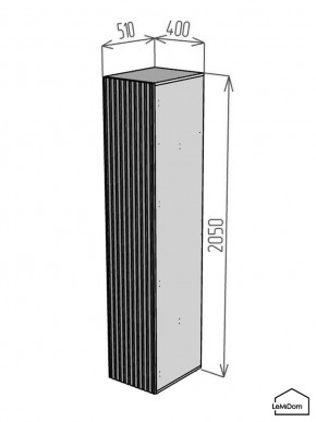 Шкаф Linnea MHR-1-4 2050х400х510 (ДВ-М 11.1.25) в Набережных Челнах - naberezhnye-chelny.ok-mebel.com | фото 2