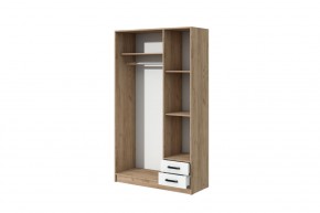 Шкаф распашной Эконом (Дуб крафт золотой/Белый текстурный) в Набережных Челнах - naberezhnye-chelny.ok-mebel.com | фото 2