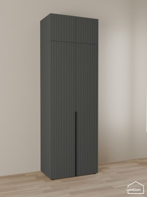 Шкаф с антресолью Linnea MHR-2A-1 2450х800х510 (Графит-М 11.1.25) в Набережных Челнах - naberezhnye-chelny.ok-mebel.com | фото