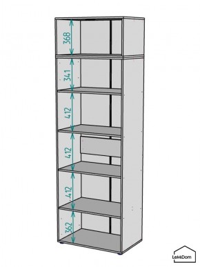 Шкаф с антресолью Linnea MHR-2A-2 2450х800х510 (ДВ-М 11.1.25) в Набережных Челнах - naberezhnye-chelny.ok-mebel.com | фото 3